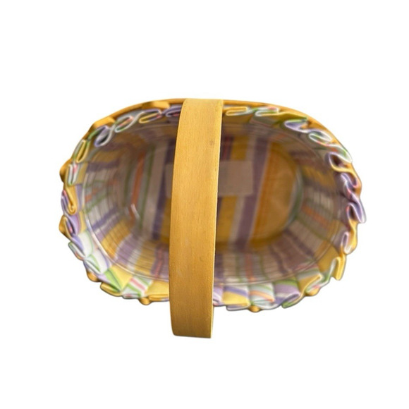 Longaberger Vintage 2007 Small Oval Picket Pail Easter Basket Liner Protector - Picture 6 of 6